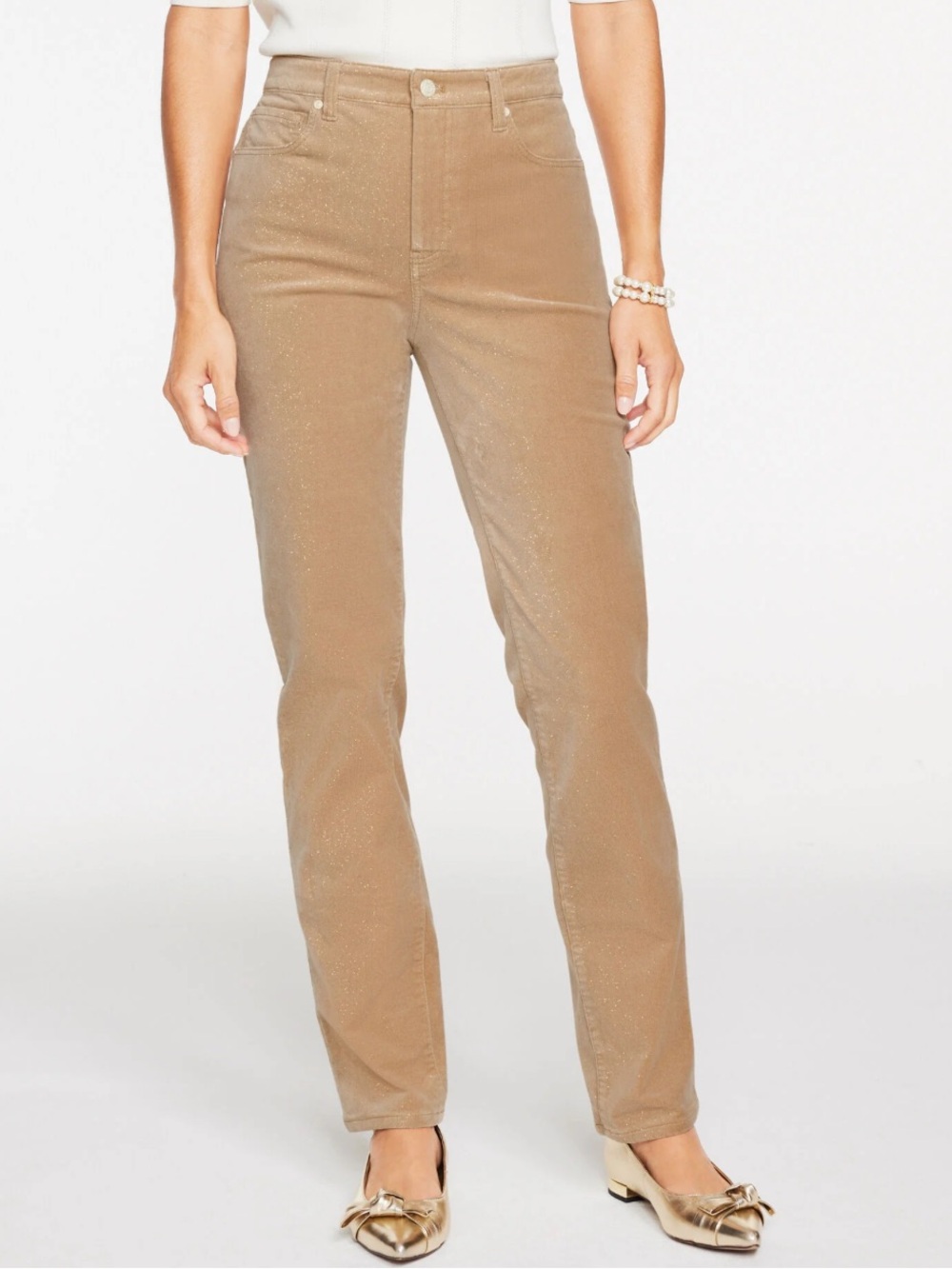 Talbots Straight-Leg Corduroy Pants in Camel sz 10